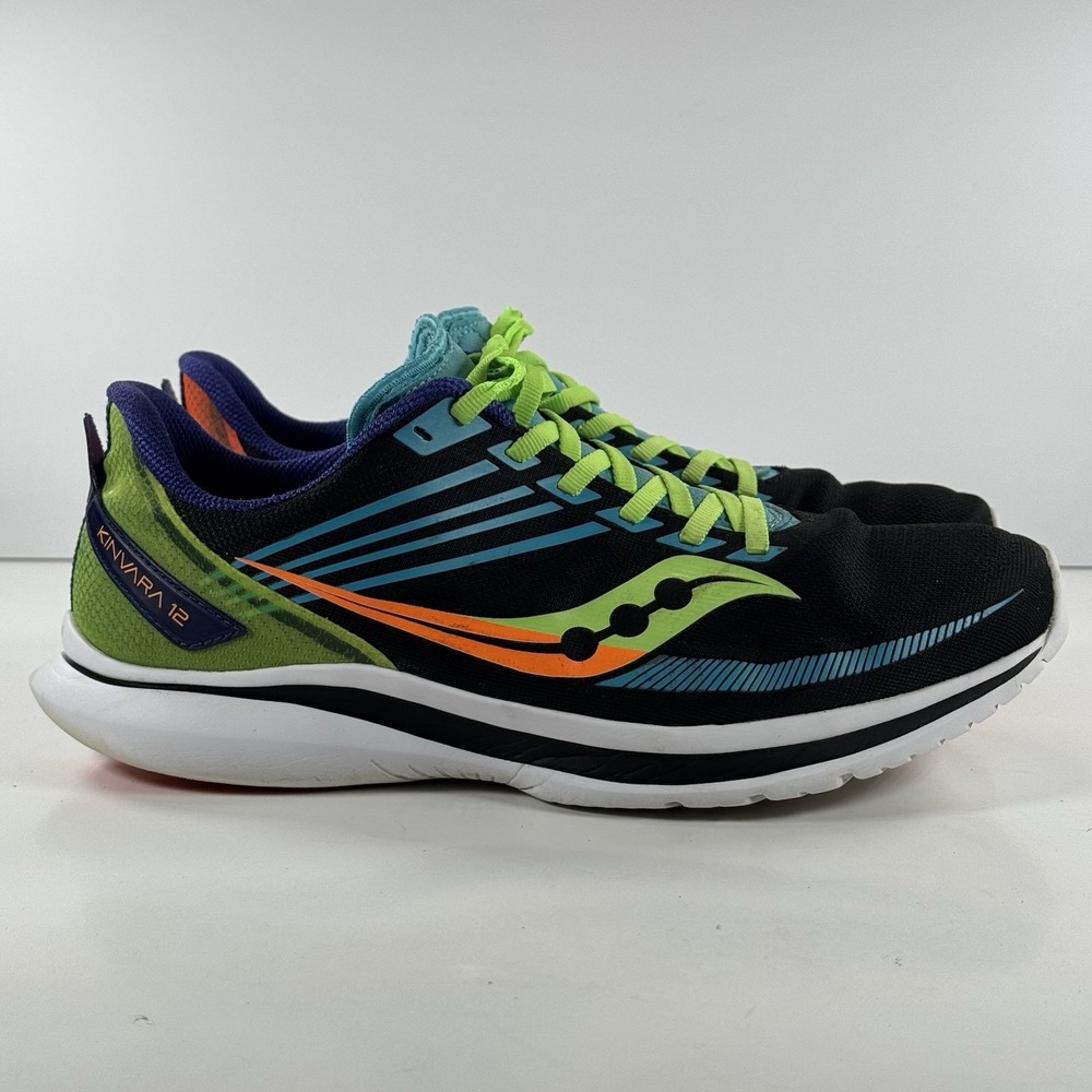 Saucony Kinvara 12 S20619-25‎ Black Multicolor Running Shoes Sneakers Size 9
